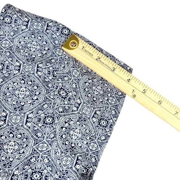 Womens L Rose & Rhyme Blue Cap Sleeves Elegant Design High-Low Pearl Keyhole Top - Picture 10 of 12